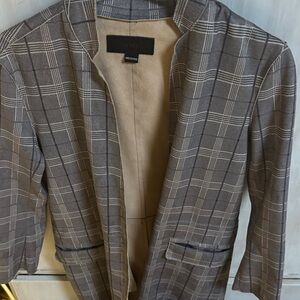 Blank NYC Gray Plaid Trench Coat